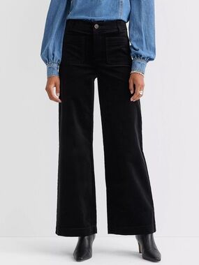 LOFT Palmer Wide Leg Stretch Velvet Pants